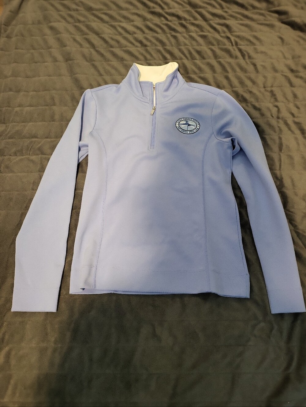 Fairway & Greene Lavender Quarter-Zip Sweater Pullover Golf Pebble Beach